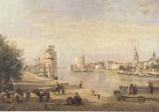 Jean Baptiste Camille  Corot Le port de La Rochelle (mk11) Germany oil painting reproduction